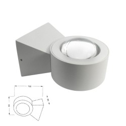 Applique LED murale extérieure Up & Down - 10W - 230V - Blanc - FLUSH 2x5