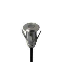 Spot LED encastré de sol 20mm 0,6W 12V inox rond - QINOX