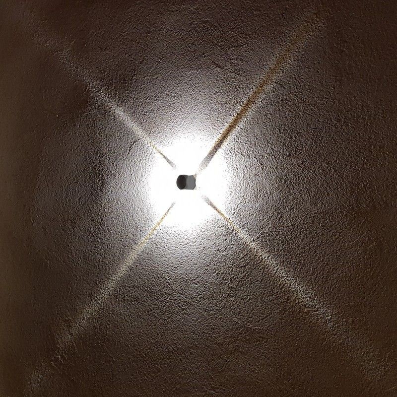 Applique LED murale cube 4 directions 4x1W - Anthracite - Kubbe