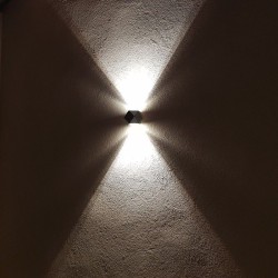 Applique LED murale extérieure Up & Down - 6W - 230V - Anthracite - PENTA 2x3