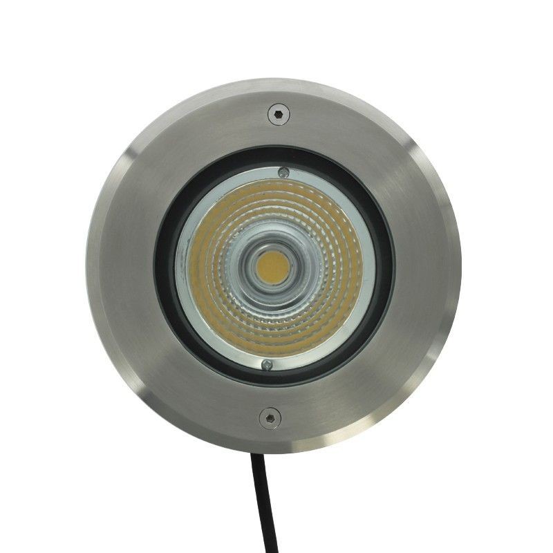 Spot LED encastré de sol orientable inox 15W - 230V - QINOX 160 mm