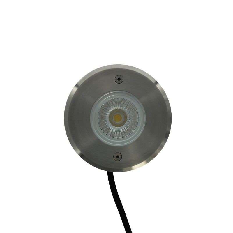 Spot LED encastré de sol rond inox 5W - 230V - QINOX 120 mm