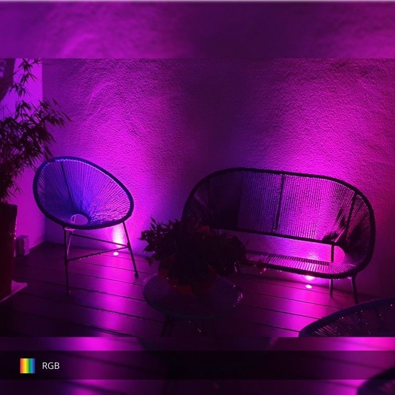 Spot LED encastré de sol inox 3W 24V - Decks 3 - RGB
