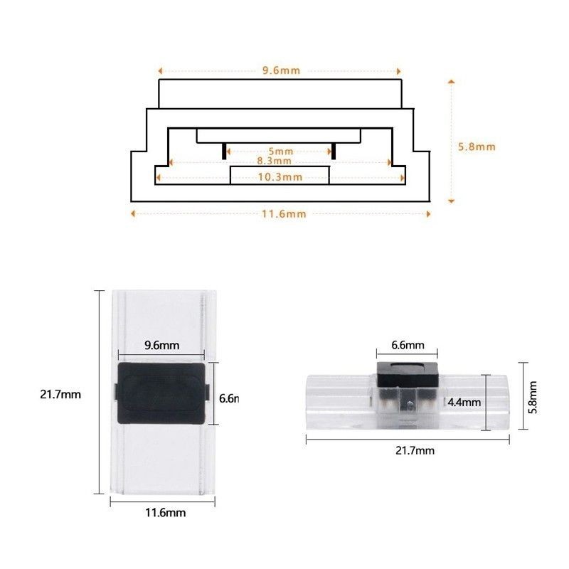 Jonction slim ruban LED Mono 10 mm