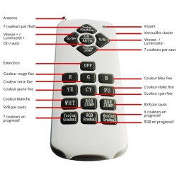 Télécommande pour projecteur PAR56 RGB – RF