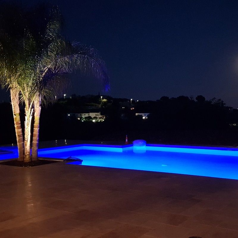 Éclairage piscine LED 3D, lumière pour piscine ronde 4,6m