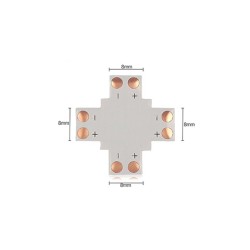 Connecteur en X à souder pour ruban LED