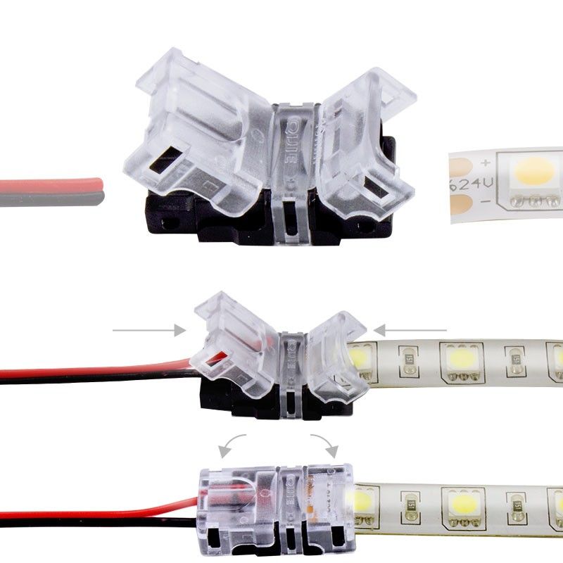 Connexion rapide ruban LED IP65 2 pôles - Cable 10mm - ®