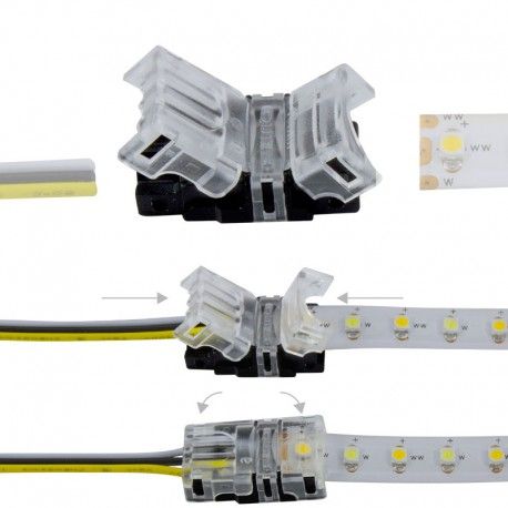 Connexion rapide ruban LED CCT IP20 - Cable 10 mm - 3p