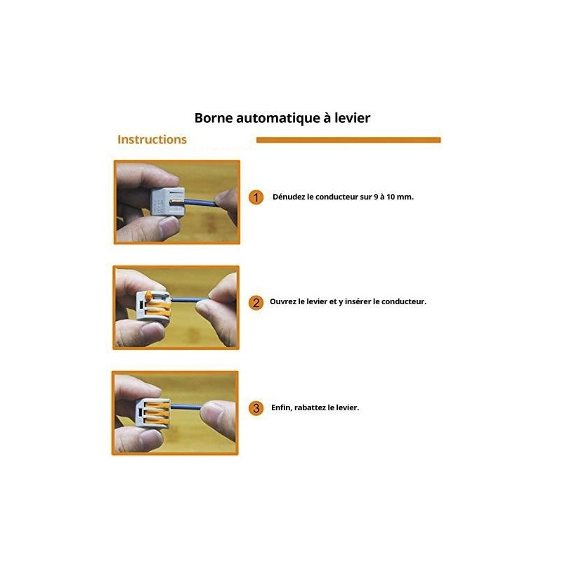 Connecteur rapide à levier – 4 pôles