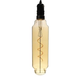 Ampoule LED à filament Spirale Cylindre Ambrée - E27 - 4W - 2200K - Dimmable - TT80