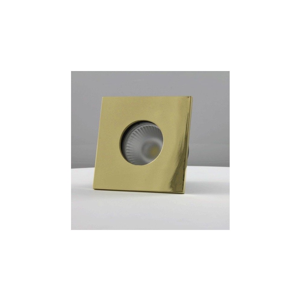 Spot encastrable collerette carrée flat SPLIT - Or brillant