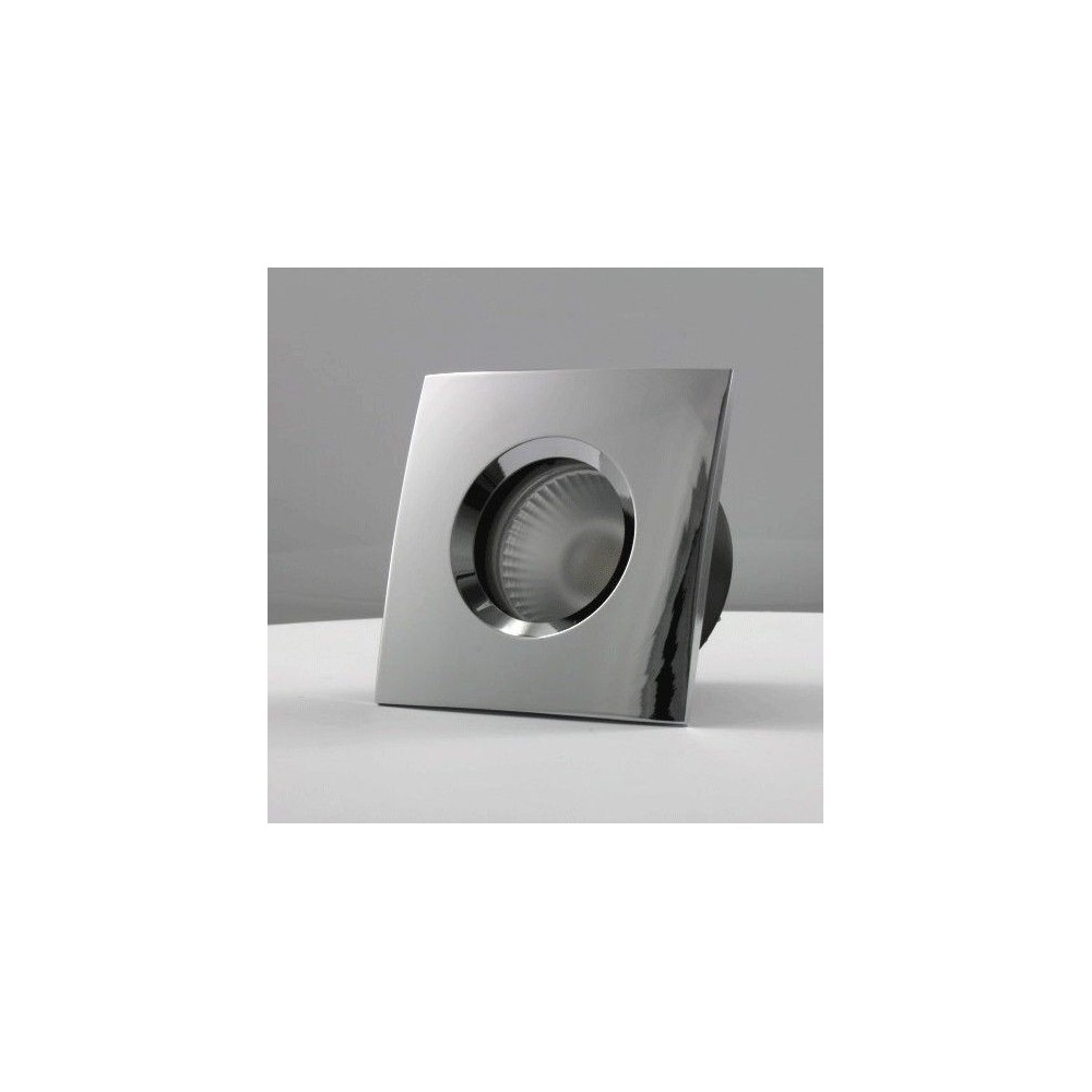 Spot encastrable collerette carrée chanfrein SPLIT - Chrome