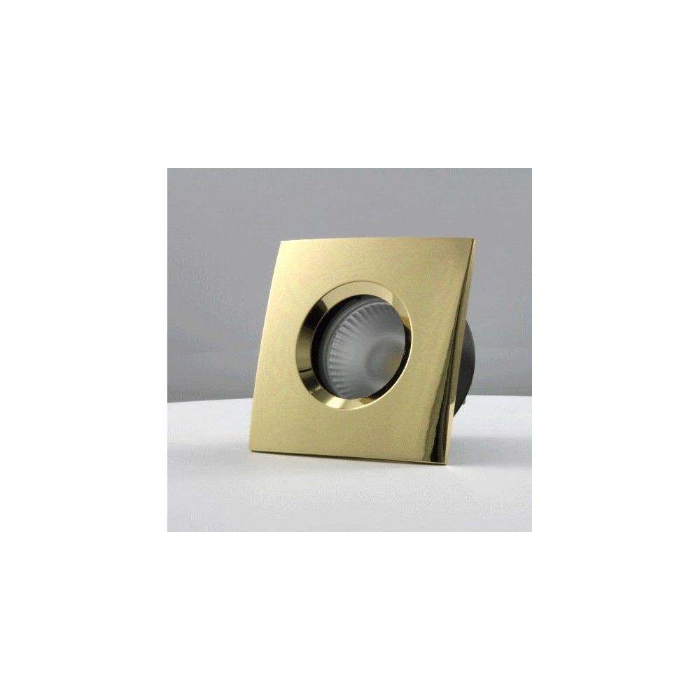 Spot encastrable collerette carrée chanfrein SPLIT - Or brillant