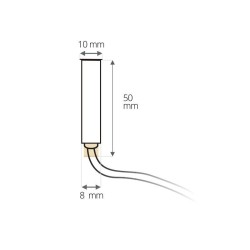 Spot LED encastré de sol bleu rond - 10mm - 0,2W - 5V - Inox - QINOX