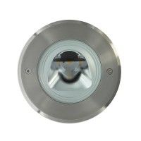 Spot LED encastré de sol asymétrique inox 15W - 230V - QINOX 180 mm
