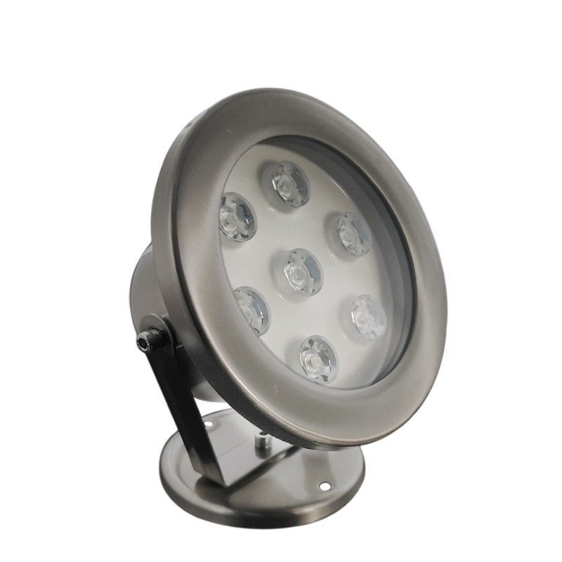 Spot LED immergeable inox orientable - 7W - 12V - Fontaine, bassins -  ®