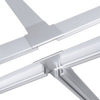 Jonction en T plat pour profilé LED aluminium corniche 2 directions M04