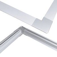Jonction d'angle à plat pour profilé LED aluminium corniche 2 directions M04