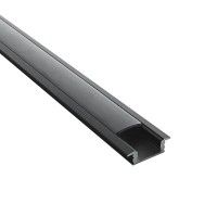 Profilé aluminium noir encastrable pour ruban LED - E03 - CRAFT