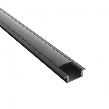 Profilé aluminium noir encastrable pour ruban LED - CRAFT - E03