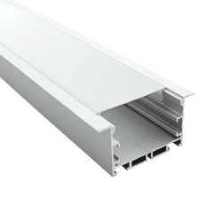Profilé aluminium encastrable pour ruban LED large - Diffuseur givré - E10 - CRAFT