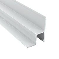 Profilé aluminium laqué blanc cornière plafond et mur pour ruban LED - CRAFT - B01 - BLANC