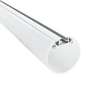 Profilé aluminium rond en suspension pour ruban LED - Diffuseur givré - T03 -CRAFT