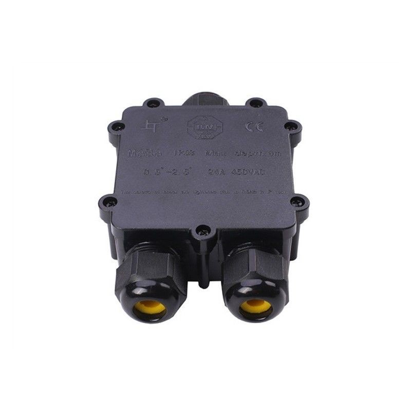 Boîte de connexion étanche à 3 entrées IP68 - Axial