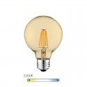 Ampoule LED à filament globe - Ambrée – 6W - E27 - Dimmable