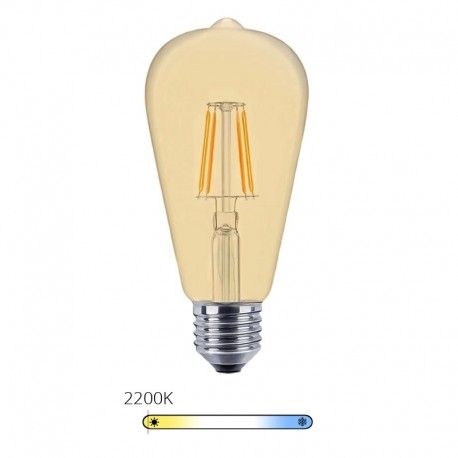 Ampoule LED à filament Edison - Ambrée – 6W - E27 - Dimmable