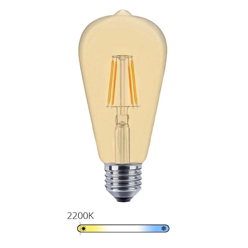 Ampoule Vintage LED Elfeland E27 6W Ampoule Edison Lampe Rétro Antique Dimmable Ampoule Décorative Amber 600LM 2200K Lumière Blanc Chaud pour Lustres Plafonniers Modèle G80-3 Packs 