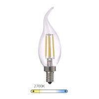 Ampoule LED à filament Flamme - E14 - Dimmable - Blanc Chaud – 4W - C35