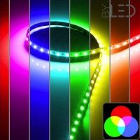 Ruban LED RGB multicolore - 14,4W/m - IP68 - 60 LED/m - 5050 - 5m - 24V
