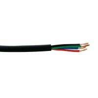 Câble gainé pour ruban RGB (rouge, vert, bleu et commun) (au mètre)