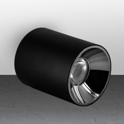 Spot LED en applique plafond réflecteur canon de fusil 14W - Noir - Glaze