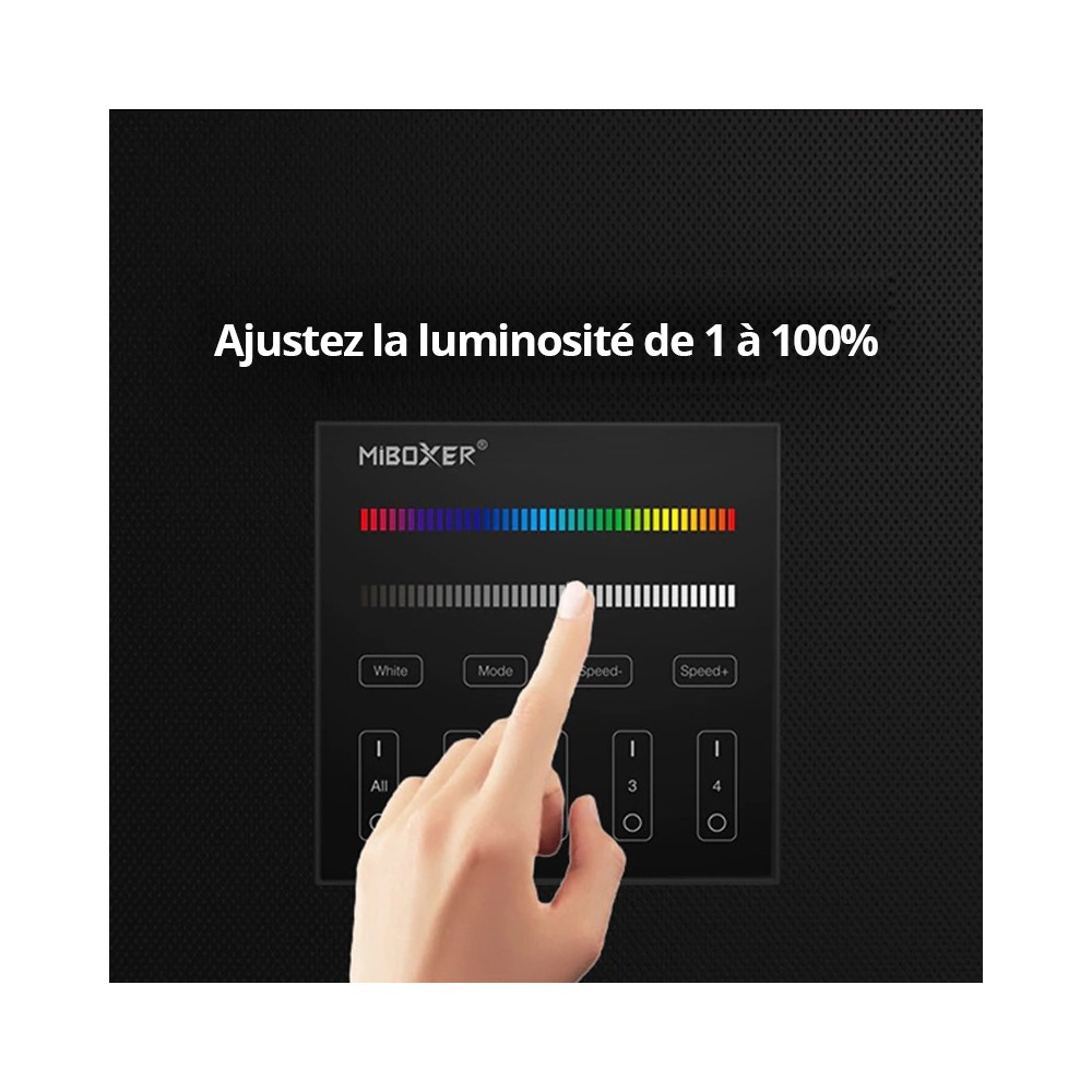 Télécommande murale RGB et RGBW - 4 zones - Blanc - Milight