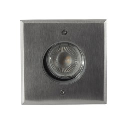 Spot LED encastré de sol carré orientable - 230V - TERRA GU10