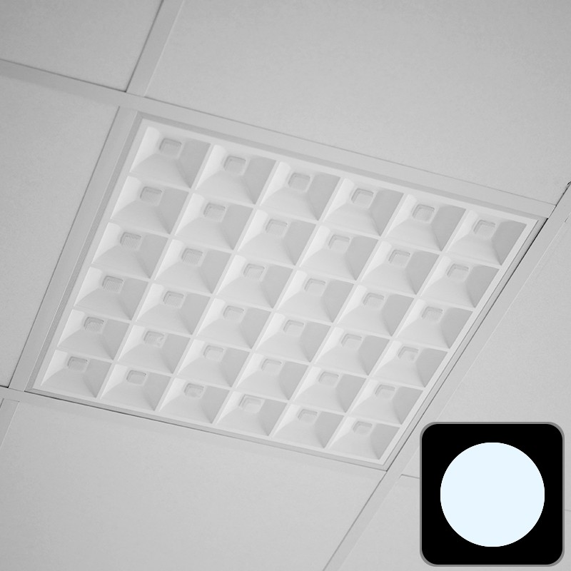 Dalles LED 600x600 à encastrer ou suspendre - Blanc pur - ®