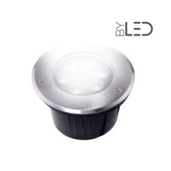 Spot LED encastré de sol - 6W - 230V - Inox - TERRA 6
