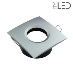 Spot pour ampoule GU10 - Carrée chanfrein SPLIT - Alu mat