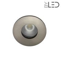 Spot pour ampoule GU10 - Ronde flat SPLIT - Nickel satiné