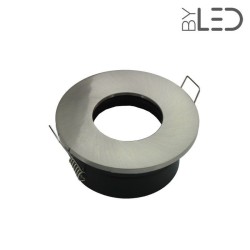 Spot pour ampoule GU10 - Ronde flat SPLIT - Nickel satiné