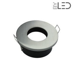 Spot pour ampoule GU10 - Ronde flat SPLIT - Inox brossé