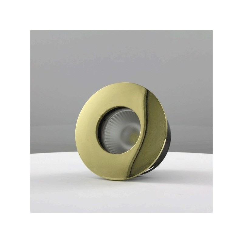 Spot encastrable collerette ronde convex SPLIT - Or brillant