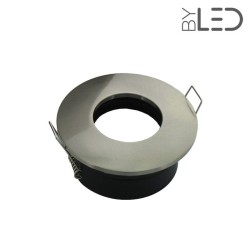 Spot pour ampoule GU10 - Ronde convex SPLIT - Nickel satiné