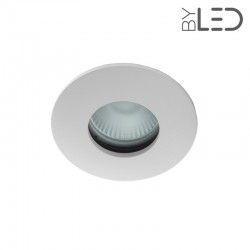 Spot pour ampoule GU10 - Ronde convex SPLIT - Blanc mat