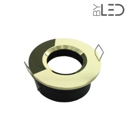Spot pour ampoule GU10 - Ronde chanfrein SPLIT - Or brillant