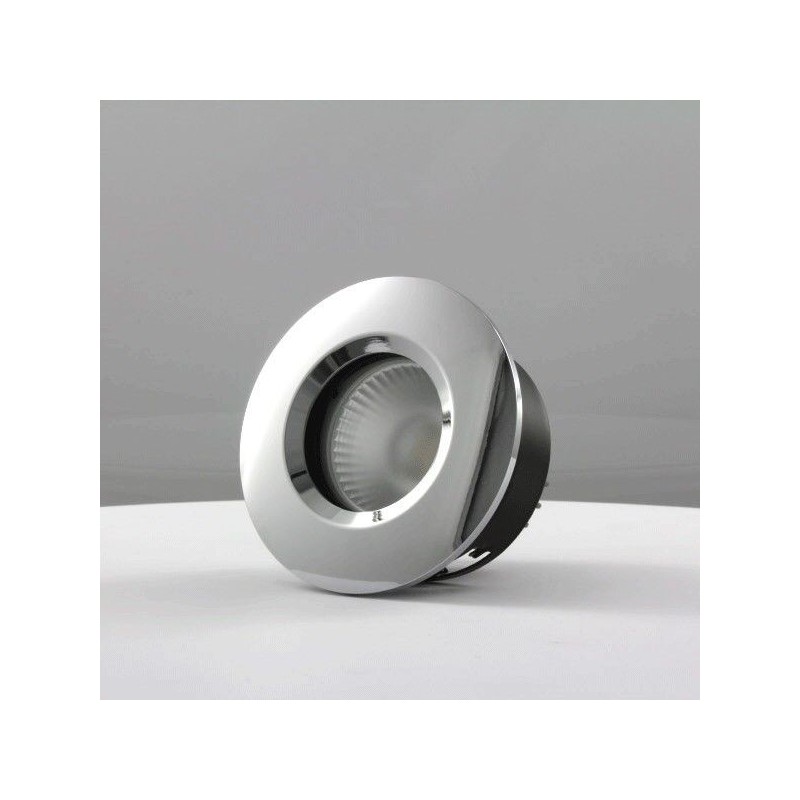 Spot encastrable collerette ronde chanfrein SPLIT - Chrome