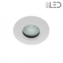 Spot pour ampoule GU10 - Ronde chanfrein SPLIT - Blanc mat